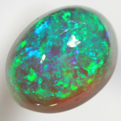 SOLID CRYSTAL OPAL 3D Floral Harlequin pattern, bright greens